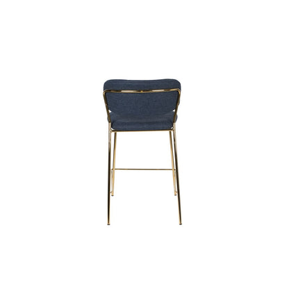 White Label Living Barkruk Jolien Goud Donkerblauw - KwaliteitWonen.nl