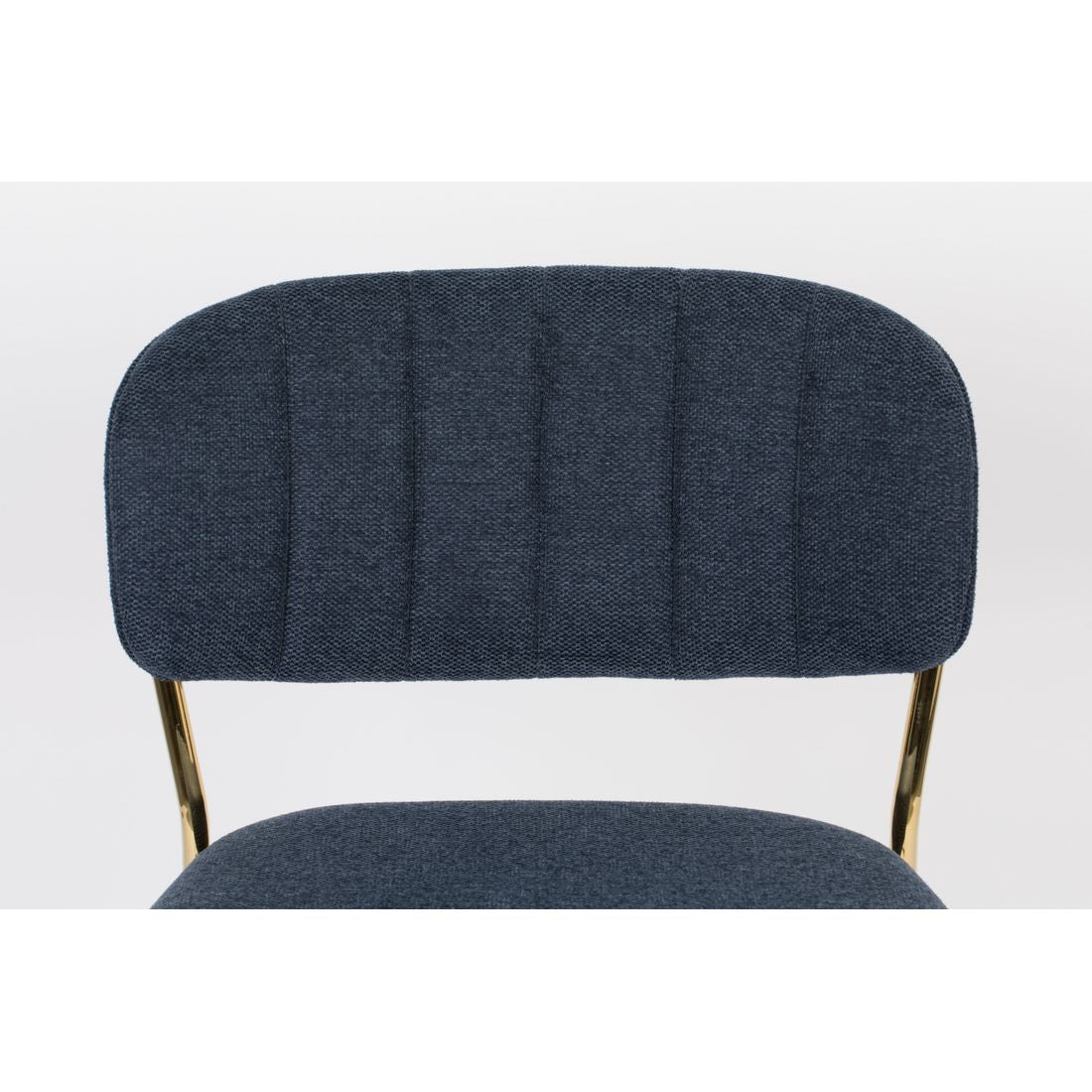 White Label Living Barkruk Jolien Goud Donkerblauw - KwaliteitWonen.nl