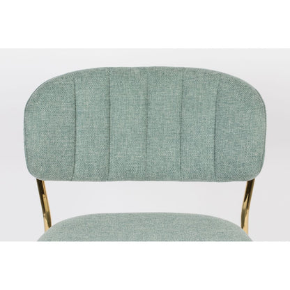 White Label Living Barkruk Jolien Goud Groen - KwaliteitWonen.nl