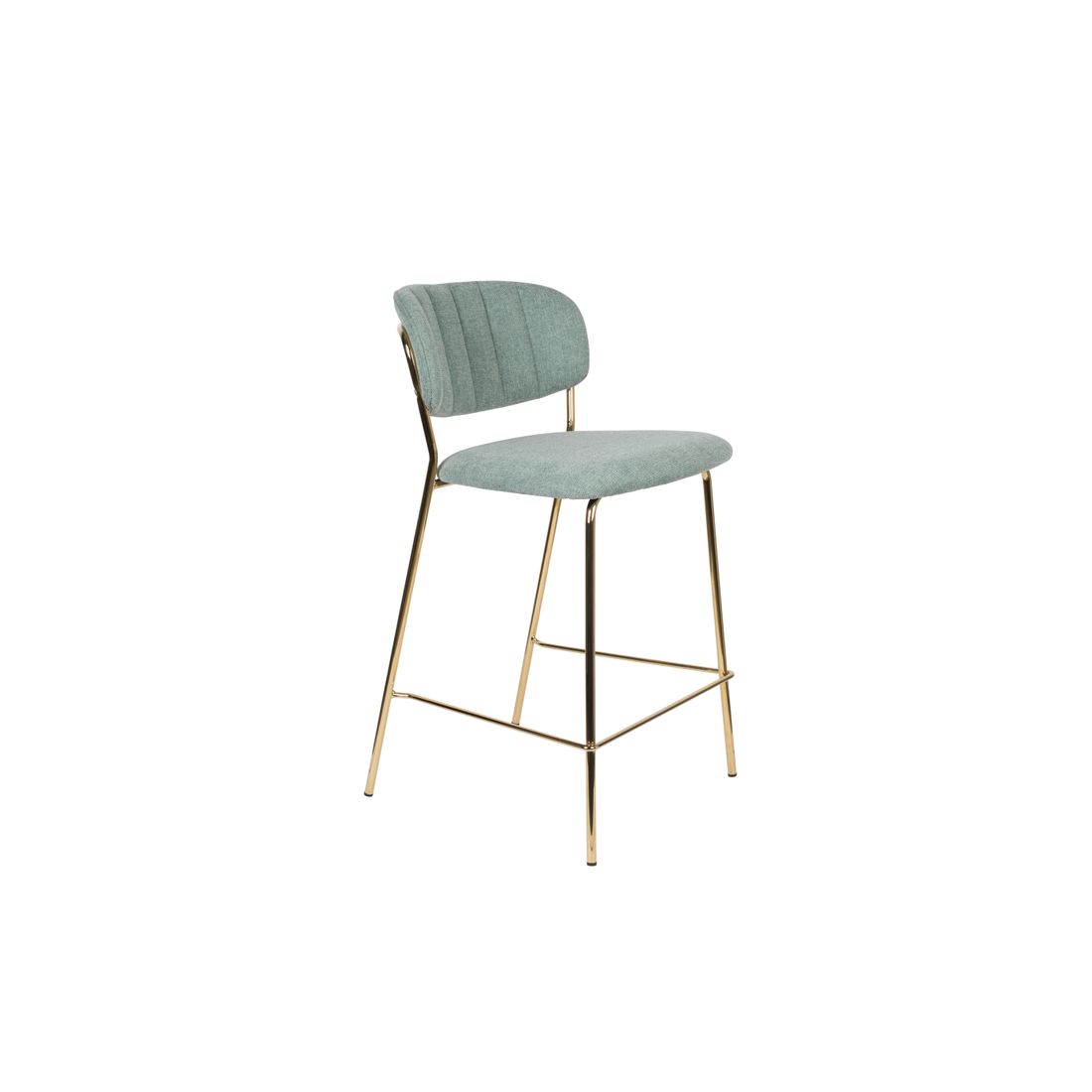 White Label Living Barkruk Jolien Goud Groen - KwaliteitWonen.nl