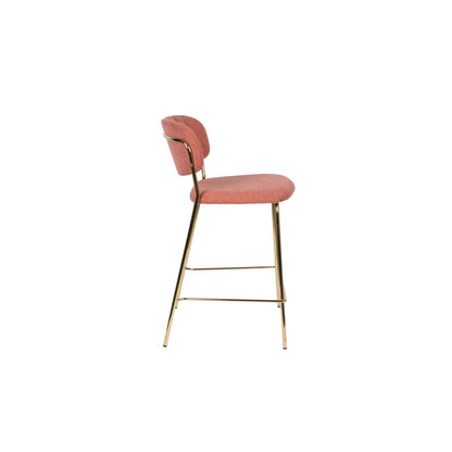 White Label Living Barkruk Jolien Goud Roze - KwaliteitWonen.nl