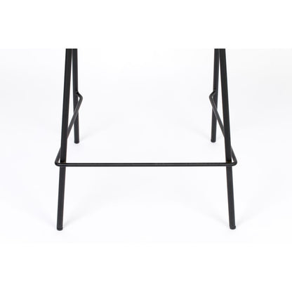 White Label Living Barkruk Jolien Zwart / Donkergrijs - KwaliteitWonen.nl