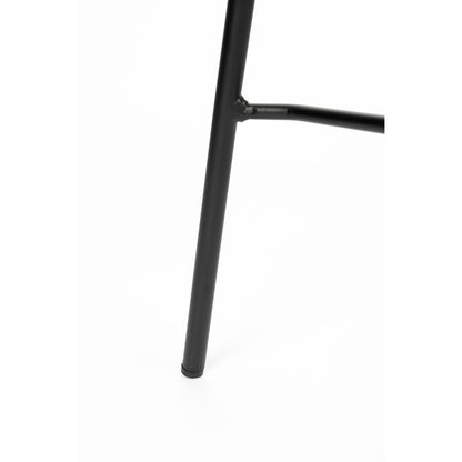 White Label Living Barkruk Jolien Zwart / Wit Boucle - KwaliteitWonen.nl
