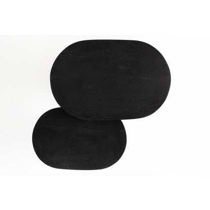 White Label Living Bijzettafel Bela Zwart (Set van 2) - KwaliteitWonen.nl