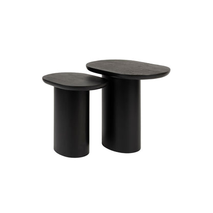 White Label Living Bijzettafel Bela Zwart (Set van 2) - KwaliteitWonen.nl