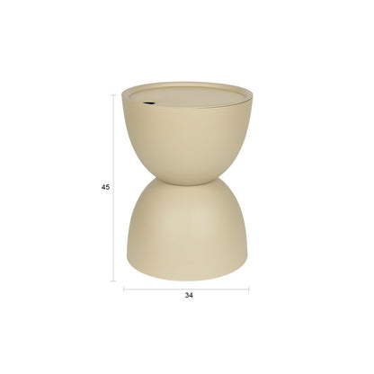 White Label Living Bijzettafel Buiten Mara Beige - KwaliteitWonen.nl