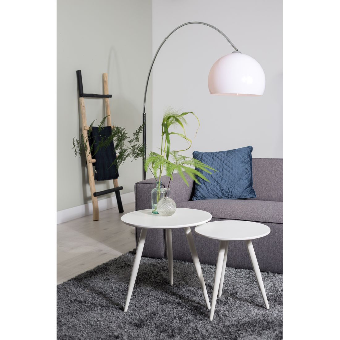 White Label Living Bijzettafel Daven Wit (Set van 2) - KwaliteitWonen.nl
