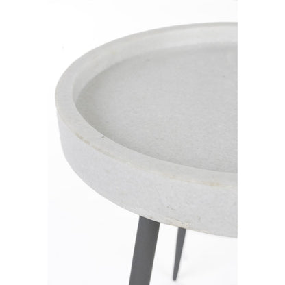 White Label Living Bijzettafel Karrara Wit - KwaliteitWonen.nl