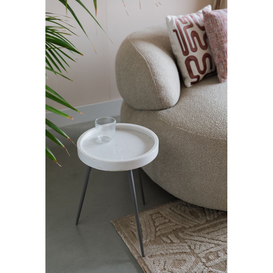 White Label Living Bijzettafel Karrara Wit - KwaliteitWonen.nl