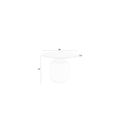 White Label Living Bijzettafel Karula Hoog - KwaliteitWonen.nl