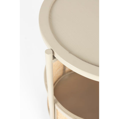 White Label Living Bijzettafel Makoto Beige - KwaliteitWonen.nl