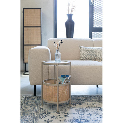 White Label Living Bijzettafel Makoto Beige - KwaliteitWonen.nl