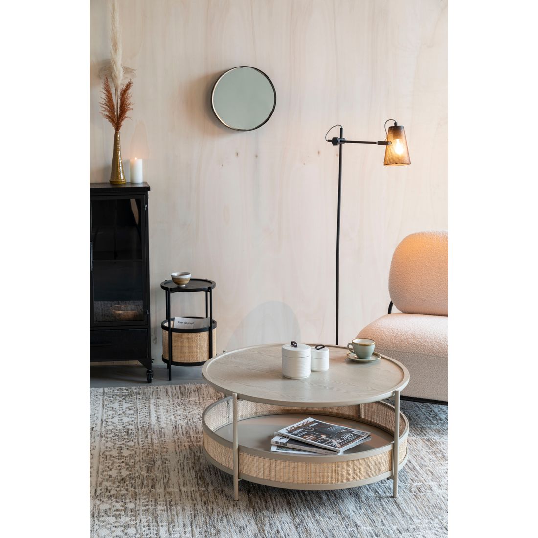 White Label Living Bijzettafel Makoto Zwart - KwaliteitWonen.nl