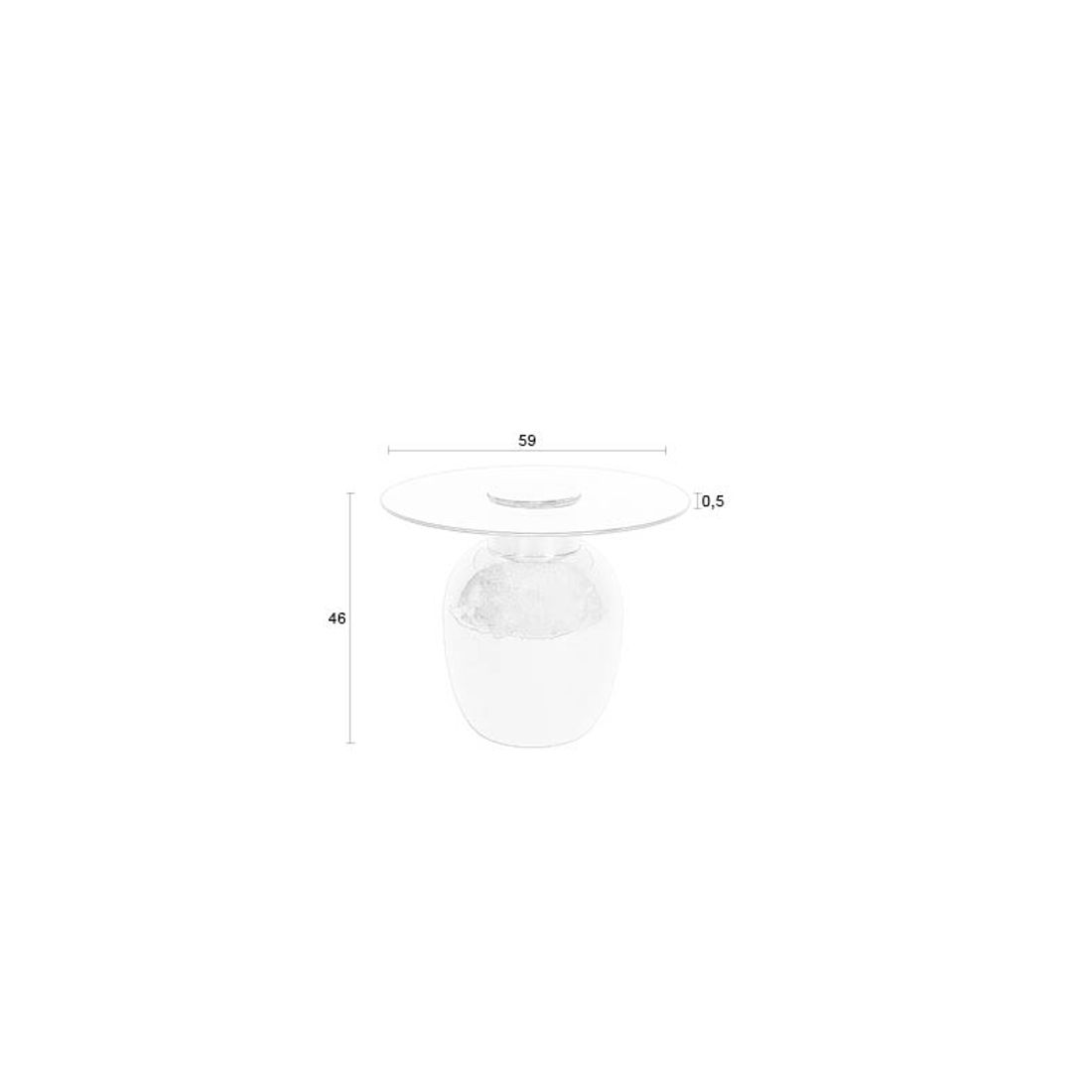 White Label Living Bijzettafel Mohra L - KwaliteitWonen.nl