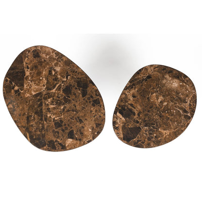 White Label Living Bijzettafel Naut Walnoot (Set van 2) - KwaliteitWonen.nl