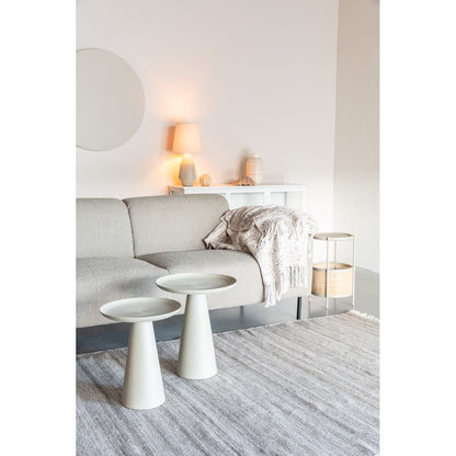 White Label Living Bijzettafel Ringar Wit Beige L - KwaliteitWonen.nl