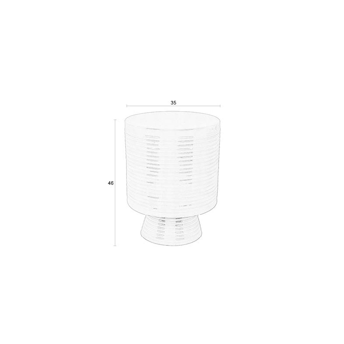 White Label Living Bijzettafel Sven Wit Beige L - KwaliteitWonen.nl