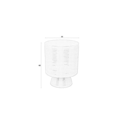 White Label Living Bijzettafel Sven Wit Beige L - KwaliteitWonen.nl
