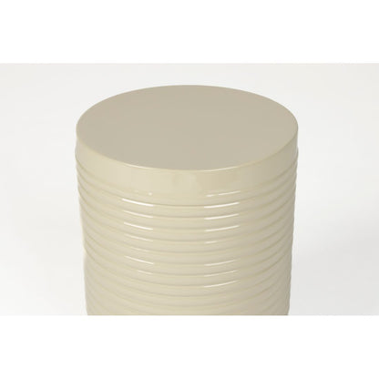 White Label Living Bijzettafel Sven Wit Beige S - KwaliteitWonen.nl