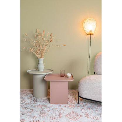 White Label Living Bijzettafel Sverre Rond Wit Beige - KwaliteitWonen.nl