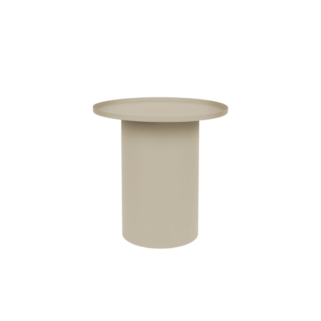 White Label Living Bijzettafel Sverre Rond Wit Beige - KwaliteitWonen.nl