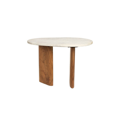 White Label Living Bijzettafel Tanda Marmer Wit - KwaliteitWonen.nl