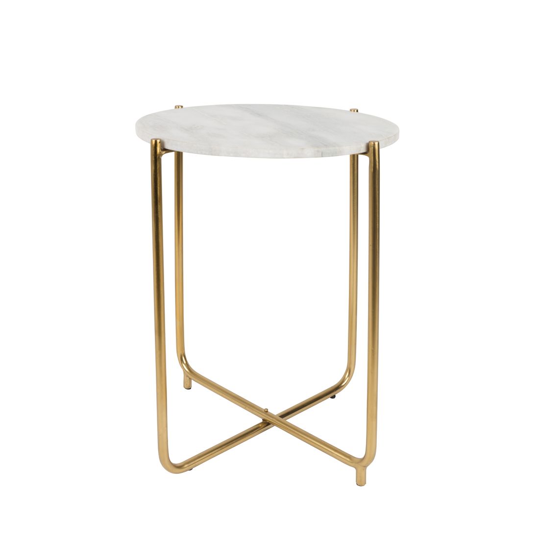 White Label Living Bijzettafel Timpa Marmer Wit - KwaliteitWonen.nl
