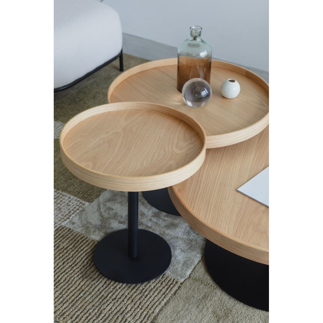 White Label Living Bijzettafel Yuri Naturel Eiken S - KwaliteitWonen.nl