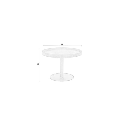 White Label Living Bijzettafel Yuri Zwart M - KwaliteitWonen.nl