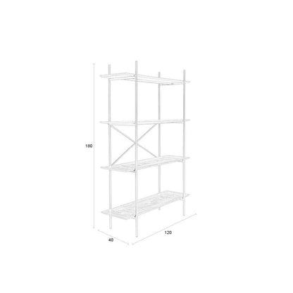 White Label Living Boekenkast Marcio Beige - KwaliteitWonen.nl