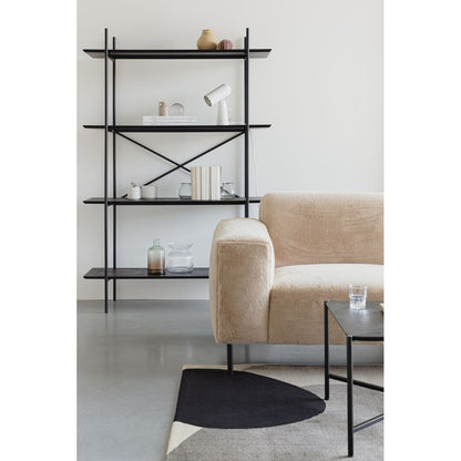 White Label Living Boekenkast Marcio Zwart - KwaliteitWonen.nl