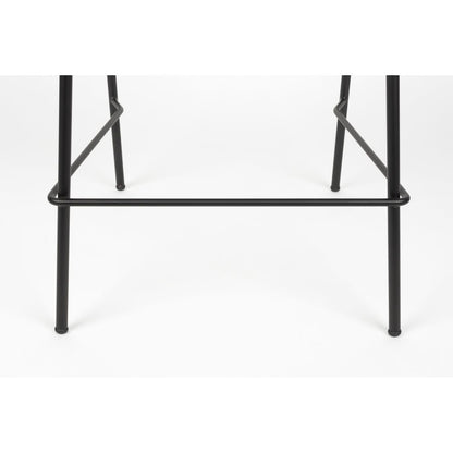 White Label Living Counter Stool Jolien Black/Black Bouclé - KwaliteitWonen.nl