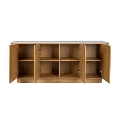 White Label Living Dressoir Almira Hoog Eiken - KwaliteitWonen.nl