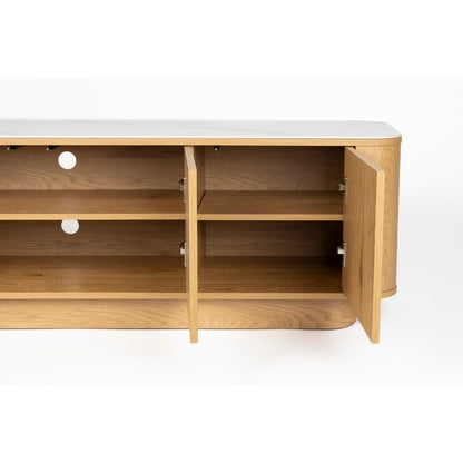 White Label Living Dressoir Almira Laag Eiken - KwaliteitWonen.nl