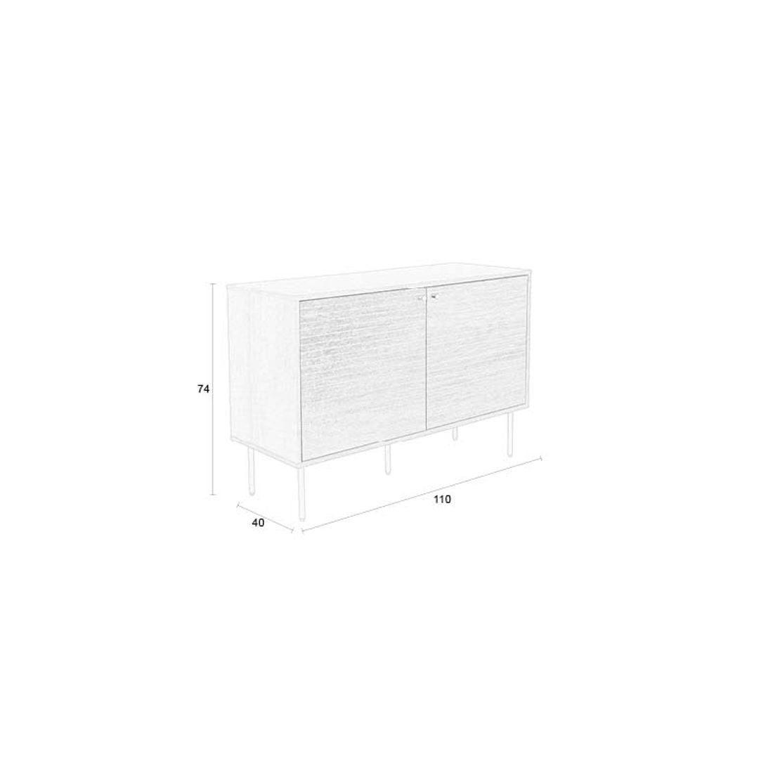 White Label Living Dressoir Stripes Hoog - KwaliteitWonen.nl