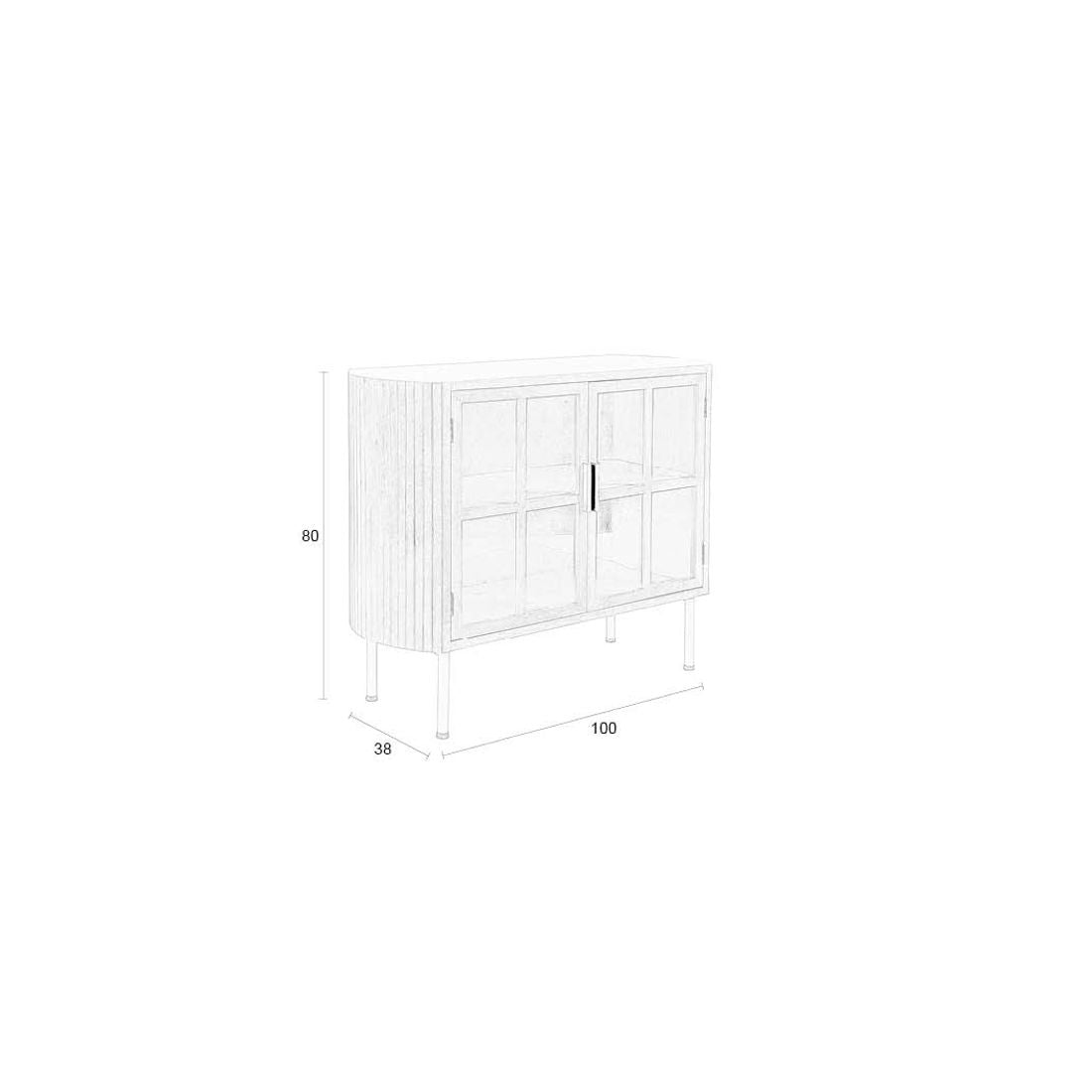 White Label Living Dressoir Yaz Hoog - KwaliteitWonen.nl