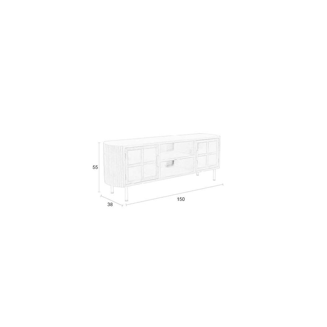 White Label Living Dressoir Yaz Laag - KwaliteitWonen.nl
