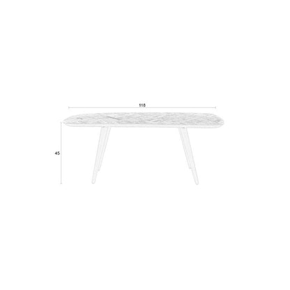 White Label Living Eetkamerbank Webster Bruin - KwaliteitWonen.nl