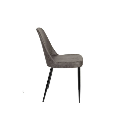 White Label Living Eetkamerstoel Alana Donkergrijs - KwaliteitWonen.nl