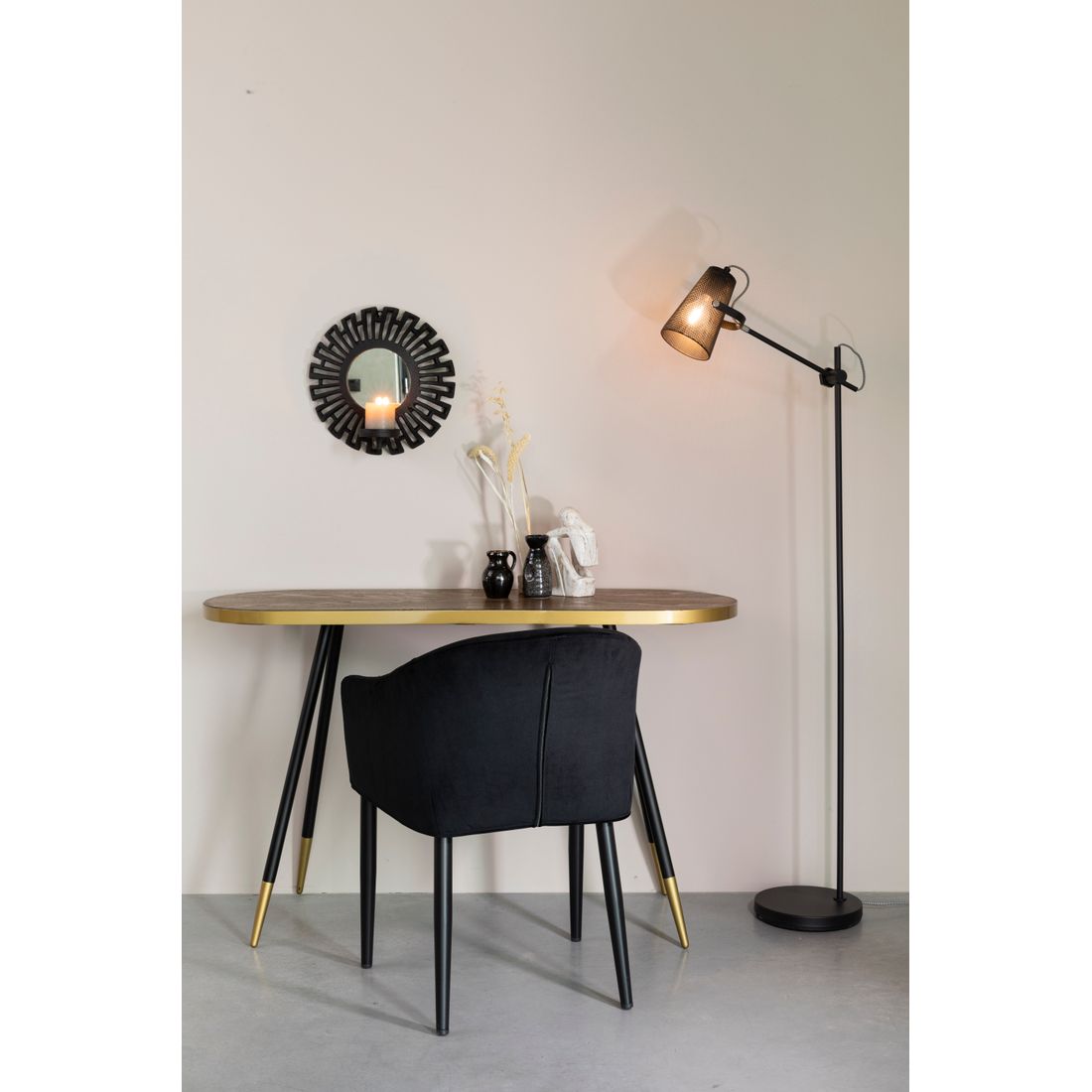 White Label Living Eetkamerstoel Catelyn Zwart - KwaliteitWonen.nl