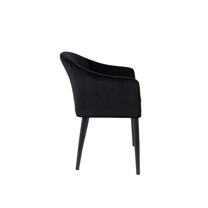 White Label Living Eetkamerstoel Catelyn Zwart - KwaliteitWonen.nl