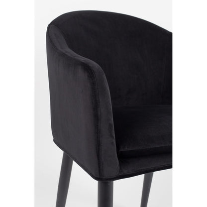 White Label Living Eetkamerstoel Catelyn Zwart - KwaliteitWonen.nl
