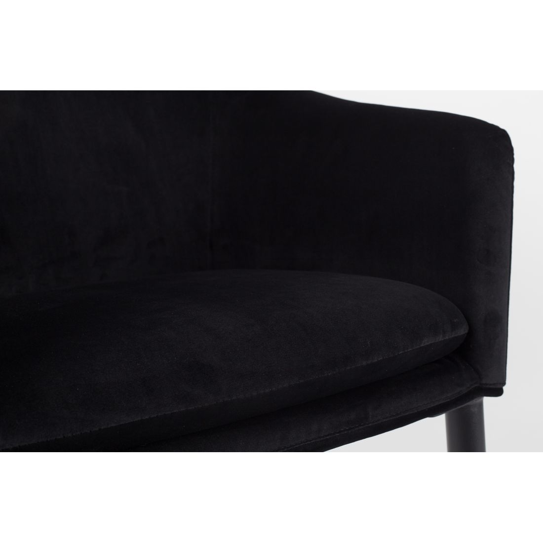 White Label Living Eetkamerstoel Catelyn Zwart - KwaliteitWonen.nl