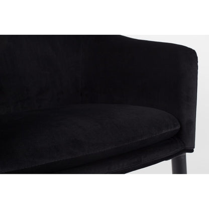 White Label Living Eetkamerstoel Catelyn Zwart - KwaliteitWonen.nl