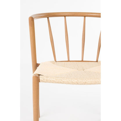 White Label Living Eetkamerstoel Che Naturel Eiken - KwaliteitWonen.nl