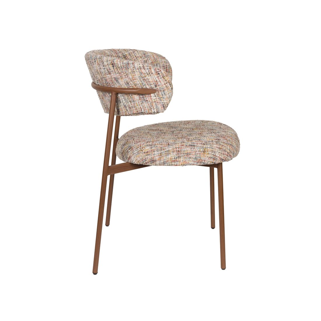 White Label Living Eetkamerstoel Claes Multicolour - KwaliteitWonen.nl