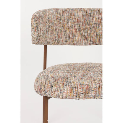 White Label Living Eetkamerstoel Claes Multicolour - KwaliteitWonen.nl