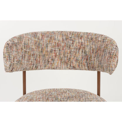 White Label Living Eetkamerstoel Claes Multicolour - KwaliteitWonen.nl