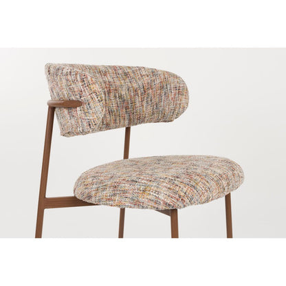 White Label Living Eetkamerstoel Claes Multicolour - KwaliteitWonen.nl