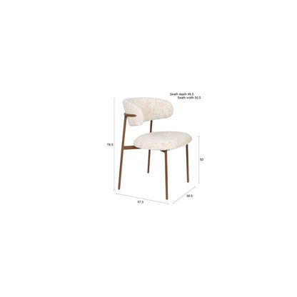 White Label Living Eetkamerstoel Claes Wit - KwaliteitWonen.nl